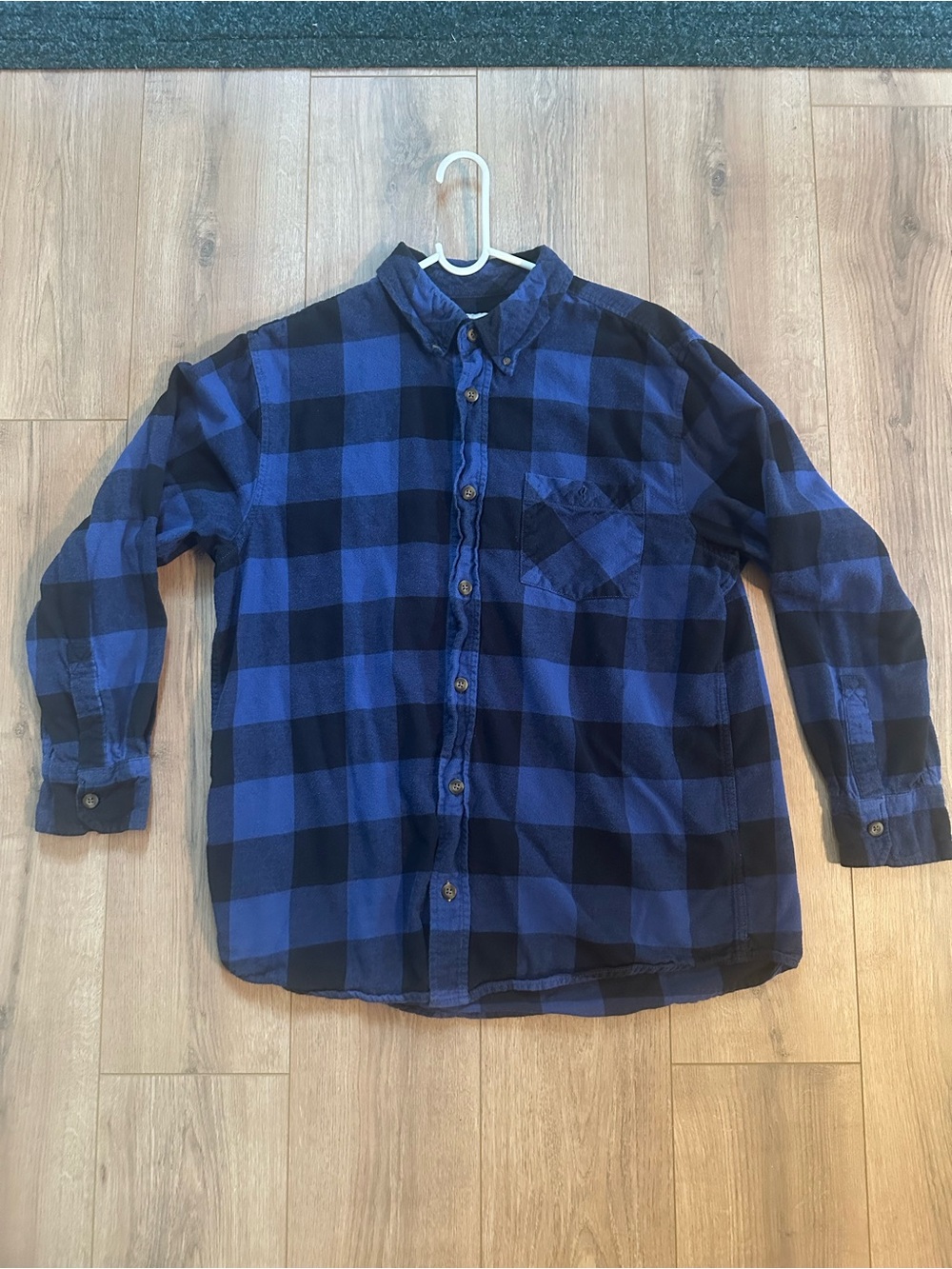 Men's Field & Stream Blue and Blue/Black Buffalo Check Flannel Shirt